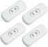 Inline Cord Switch, PLUSPOE 4-Pack On Off Button Control Lamp Appliance Switch for Bedroom Table Lamp Desk LED Lights,White...