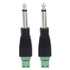 2 Pcs 6.35mm Replacement Repair Plug, Jack TS 2 Pole Mono Male Plug 1/4" 6.35mm Solderless Terminal for Microphone Speaker Cable...