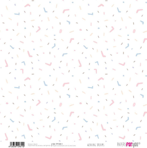 Papers For You - Scrapbooking and Craft Paper Kit | "Weaving Dreams" Collection | Includes 12 Double Sided Papers with Different Designs + 2 Cut-O...