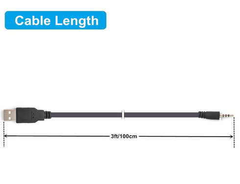 Ancable USB to 2.5mm Male, Headphone Charger Cable for JBL Synchros E30 E40BT E45BT E50BT EB40 S400BT S400 S500 S700 J56BT Wireless Headphones Rep...