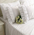 Shabby Vintage White Embroidery Lace & Ruffle Matching Pillowcase Pillow Sham...
