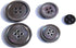 Shell(Mother of Pearl) Button for Suits, Blazers, Coats, Pants, Activity Wears. Dark Grey Color/3 Sizes as 1 Pack(36pcs Shell Buttons+12pcs Inner ...