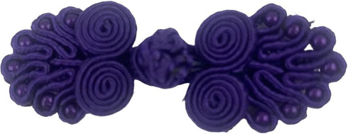10Pairs Chinese Frogs Button Closures Hook & Eye Fastener, Chinese Closure Buttons for Sewing Cheongsam Bridal Costumes DIY Home Decor 60 x20mm Da...