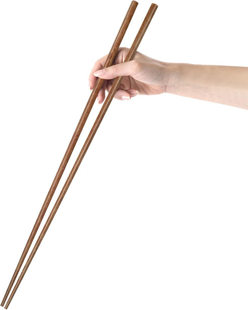 Cooking Chopsticks Extra Long 16.5", Wooden Kitchen Chopstick Reusable for Noodles Frying Hotpot (16.5)...