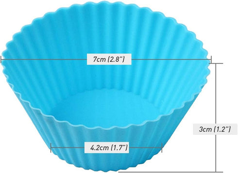 Newk Reusable Silicone Baking Cups, 48 Packs Nonstick Food Grade Silicone Cupcake Liners, Muffins Cup Molds - 8 Colors...