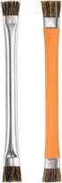 Double-Head Phone Motherboard IC Cleaning Brush 12x15mm Bristles Hair Anti-Static ESD Brush Cleaner for Computer Phone, Orange + Silver Tone...