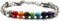 LIU JUN 7 Chakra Bracelet For Men, 8MM Natural Stone Pineapple Beads Stainless Steel Adjustable Silver Cuban Link Chain Handmade Power Healing Gif...