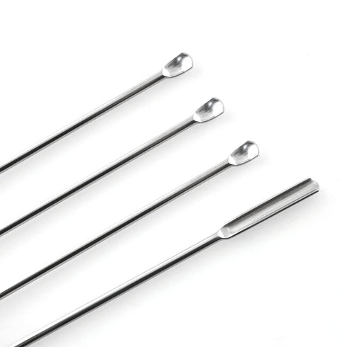 1Set of 3 Pcs Scientific Labwares Stainless Steel Double Ended Micro Lab Scoop Spoon Laboratory Equipment Half Rounded and Flat End Spatula Sample...