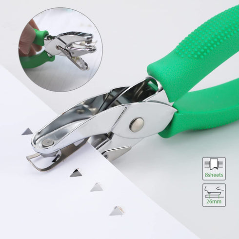 1/4 Inch Triangle Hole Punch for Handmade DIY Craft Paper, Perfect for Home, Office, Back to School Supplies...