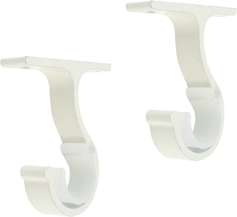 Sydien 2Pcs Curtain Rod Brackets Curtain Rods Holders with Mounting Screws and Wall Anchors for Curtains Rod (Ivory White)...