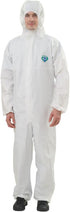 Medtecs Hazmat Suits - Fabric Passed AAMI Level 4 Disposable Coverall PPE Suit - CoverU Full Body Protective Clothing with Hood | XL...