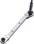 HVAC Service Wrench, Refrigeration Ratcheting Curved Wrench 3/8” 1/4” 5/16'' 3/16'' AC Wratchet Tool with Hex Bit Adapter UIInosoo for Air Conditi...