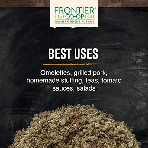 Frontier Co-op Sage Leaf, Crushed, Kosher | 1 lb. Bulk Bag | Salvia officinalis L....