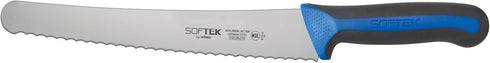 Winco Sof-Tek, 10" Wide Bread/Pastry Knife, Soft Grip Handle,Silver/Black/Blue...