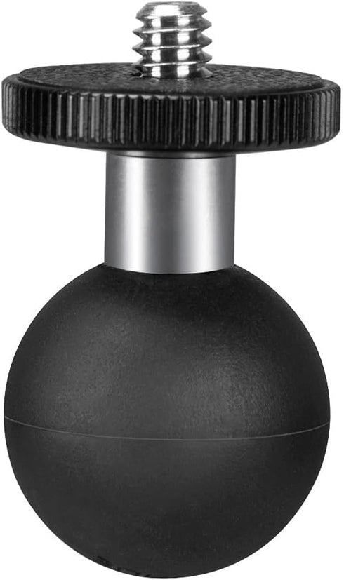 FANAUE GB-02 Aluminum 1" Ball Adapter with 1/4"-20 Threaded Stud, Compatible with RAM Mount B Size Double Socket Arm for Insta 360 Panorama Series...