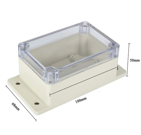 YXQ 100x68x50mm Clear Cover Junction Box Waterproof ABS Project Case Enclosure with Hole Cable Wire Connect Power Wall Hang (3.9 x 2.7 x 2 inches)...