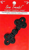Chinese Frogs Button Closures Hook & Eye Fastener - Sewing Quilting Renaissance Dance Hawaiian Bridal Costumes Outfit home decor- Black -3"x1.25"-...