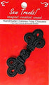 Chinese Frogs Button Closures Hook & Eye Fastener - Sewing Quilting Renaissance Dance Hawaiian Bridal Costumes Outfit home decor- Black -3"x1.25"-...