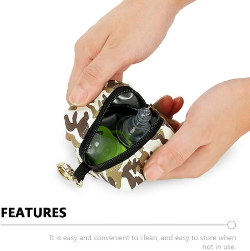 Amosfun Baby Pacifier Bag Waterproof PU Storage Bag Durable Soother Infant Storage Holder Baby Pacifier Box for Mom Outdoor Use Camouflage...