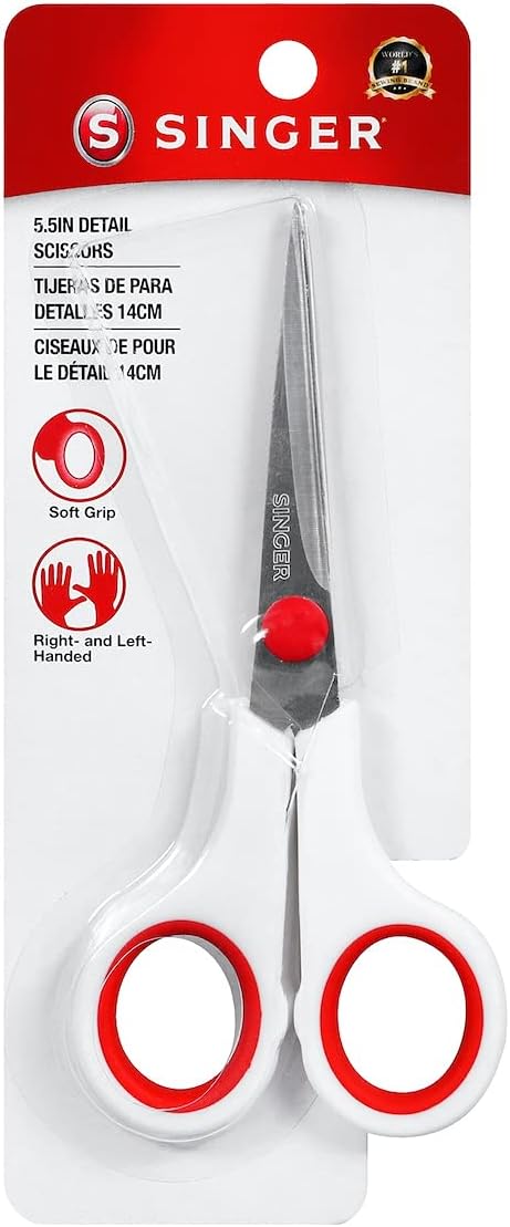 SINGER 00448 5-1/2-Inch Sewing Scissors with Comfort Grip, ,...