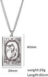 Fuqimanman2020 Stainless Steel Tarot Cards Necklace Silver Vintage Tarot Jewelry Good Luck Amulet Pendants Necklace for Women Men...