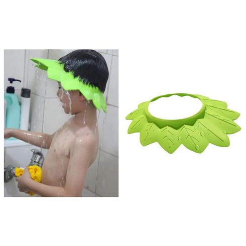 Baby Shower, Soft Baby Bath Head Leaf Shaped Elastic Bath Safety Hat Shower Visor Bathing Hat for Toddler Baby Kids Children Washing Hair...
