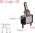 ESUPPORT 12V 20A AMP Green LED Light Rocker Toggle Switch SPST ON/OFF Car Motor Pack of 10...