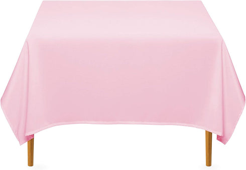 Lann's Linens - 70" Square Premium Tablecloth for Wedding/Banquet/Restaurant - Polyester Fabric Table Cloth - Pink...