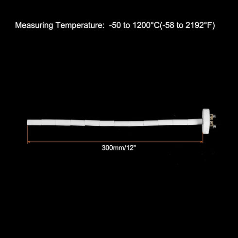 MECCANIXITY K Type Ceramic Kiln Furnace Probe Thermocouple Sensor for Muffle Furnace Oven, High Temperature -50 to 1300°C(-58 to 2372°F) 2x300mm...