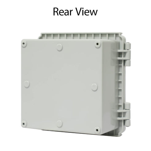 LeMotech Electrical Box, IP67 Waterproof Hinged Cover Stainless Steel Latch Junction box, ABS Plastic Electrical Enclosure with Mounting Plate,Wal...