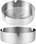Pack of 4 Ashtray Round Stainless Steel Cigarette Ashtray Set for Hotel, Restaurant, Outdoors and Indoor...