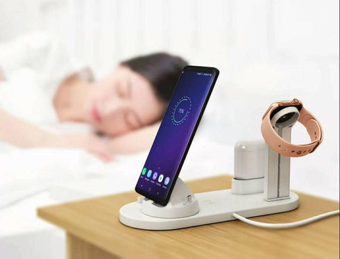 4 in 1 Wireless Charger, Charging Station for iPhone 15/14/13 /Pro/Pro Max/12/11/X/Xr/XS/8, for AirPods, Apple Watch, Samsung (White)......