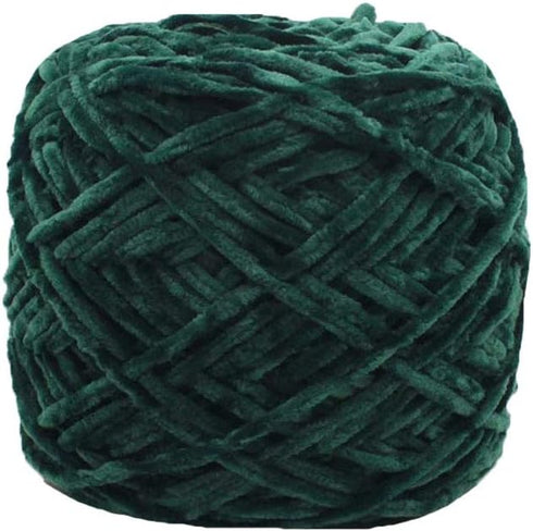 Knitting Chenille Velvet Yarn - Bulky Luxury Polyester for Crochet, Hat, Scarf, Sweater, Shawl - 8oz/250g...
