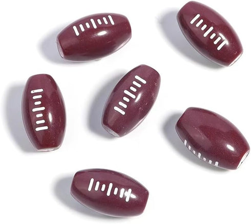 100 Pcs Football Beads 12mm Sports Pony Beads...