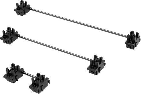 DUROCK Plate Mount Stabilizer V3, Innovative Pre-clipped Stem for Minimum Wire Wobble 2U 6.25U 7U Keyboard Stabilizers (V3 Nero 80% Kit)...