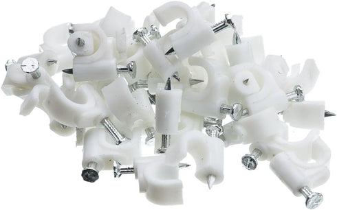 CableWholesale RG6 Cable-Clip, White, 100 Pieces per Bag (200-961)...