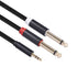 3.5mm to Dual 1/4 Adapter 1/8 to 6.35mm TS Mono Audio Cable Stereo Breakout Cord Y Splitter Compatible with iPhone, iPod, Computer Sound Card, Hea...