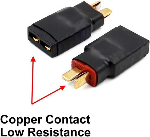 4 PCS Male and Female Deans T Plug to Connector Adapter Compatible with TRX Wireless Converter for RC Battery Charger Slash......