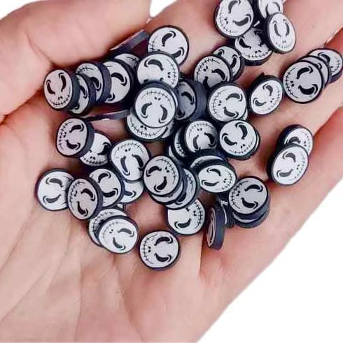 10mm Jack Skellington Faux Halloween Sprinkles Fimo Slice Fake Sprinkle Polymer Clay Sprinkles Perfect for DIY Slime Fake Food Deco Topping (10mm ...