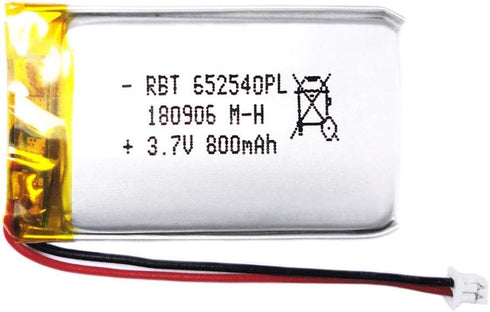 3.7V 800mAh Lithium Ion Polymer Battery Rechargeable Battery Li-ion Li-Po...