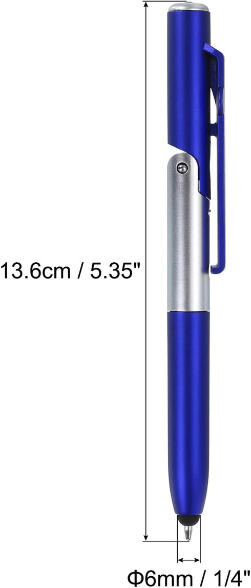 MECCANIXITY Multifunction Stylus Pen Capacitive Touch Screen Ballpoint Pens with LED Light, Foldable Phone Holder Stand for Writing in The Dark, B...