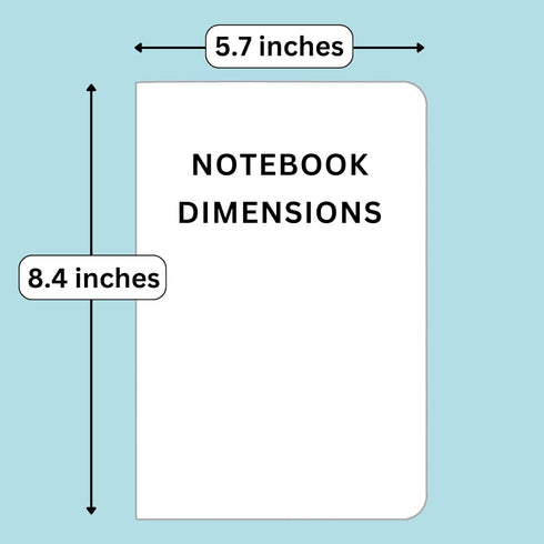 RICCO BELLO Wide Ruled Hardcover Diary Journal School Notebook for Kids, Tweens - Bookmark, Band Closure, Storage Pocket, 5.7 x 8.4 Inches, 192 Pa...