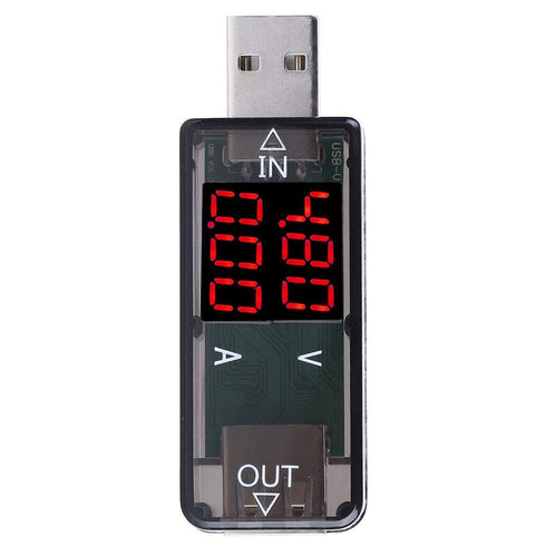 USB Tester, Multimeter Voltmeter Ammeter Current Meter USB Charger USB Voltage Meter Can Measure USB Powered Devices and is Compatible with QC2.0/...