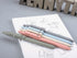 sencoo 5 pack Blue Gel Pens Quick Dry Ink Pens Fine Point Retractable Roller Ball Pens 0.5mm Smooth Writing Pens Cute Pens Aesthetic pens for Scho...