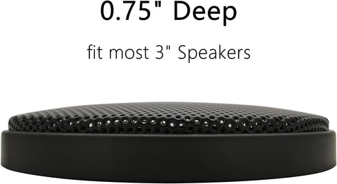 3" Speaker Grill Covers, Car Speaker Subwoofer Guard Protector, ABS Plastic Frame with Metal Mesh, Black - 2Pcs...