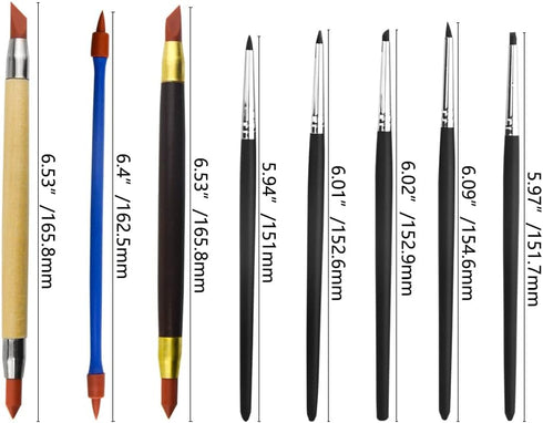 TOVOT 8PCS Rubber Tip Paint Brushes Two-Head Clay Shaper Tools Sculpture Carving Tools for Modeling Craving Shaping...
