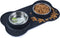 Pet Deluxe Dog Bowls Stainless Steel Dog Bowls with No Spill Skid Resistant Silicone Mat, 24oz 48oz Dog Food and Water Bowl Set Feeder Bowls for S...
