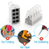 50pcs 8 Port Push-in Electrical Wire Connector, PCT-108 Quick Connection Terminal Compact Wire Connector for 18-12 AWG Solid Stranded Wires...