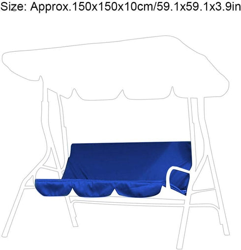 Swing Seat Cover, Waterproof Foldable Replacement Swing Canopy Cover, Ultra-Lightweight 3-Seat Chair Cover Hammock Protection Cover for Outdoor, G...