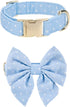 Adjustable Pet Bow Tie and Dog Collar for Lady Small Medium Large Dogs, Puppy Collar with Bowtie, Cute Lady Bow and Dog Collars - Comfort Soft Cot...